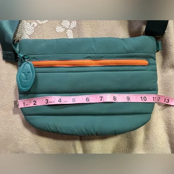 Green Crossbody Bag with Orange Accent (NWOT) - Picture 10 of 11